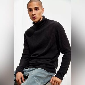 Urban Outfitters Joseph Waffle Knit Olive Green Turtleneck